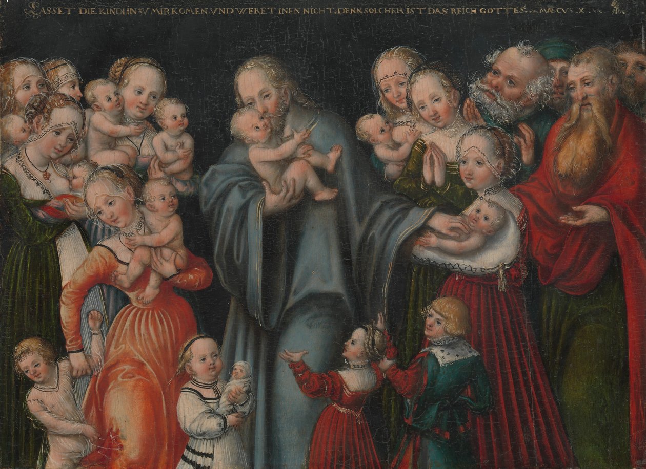 Christus Zegent de Kinderen door Lucas Cranach the Younger