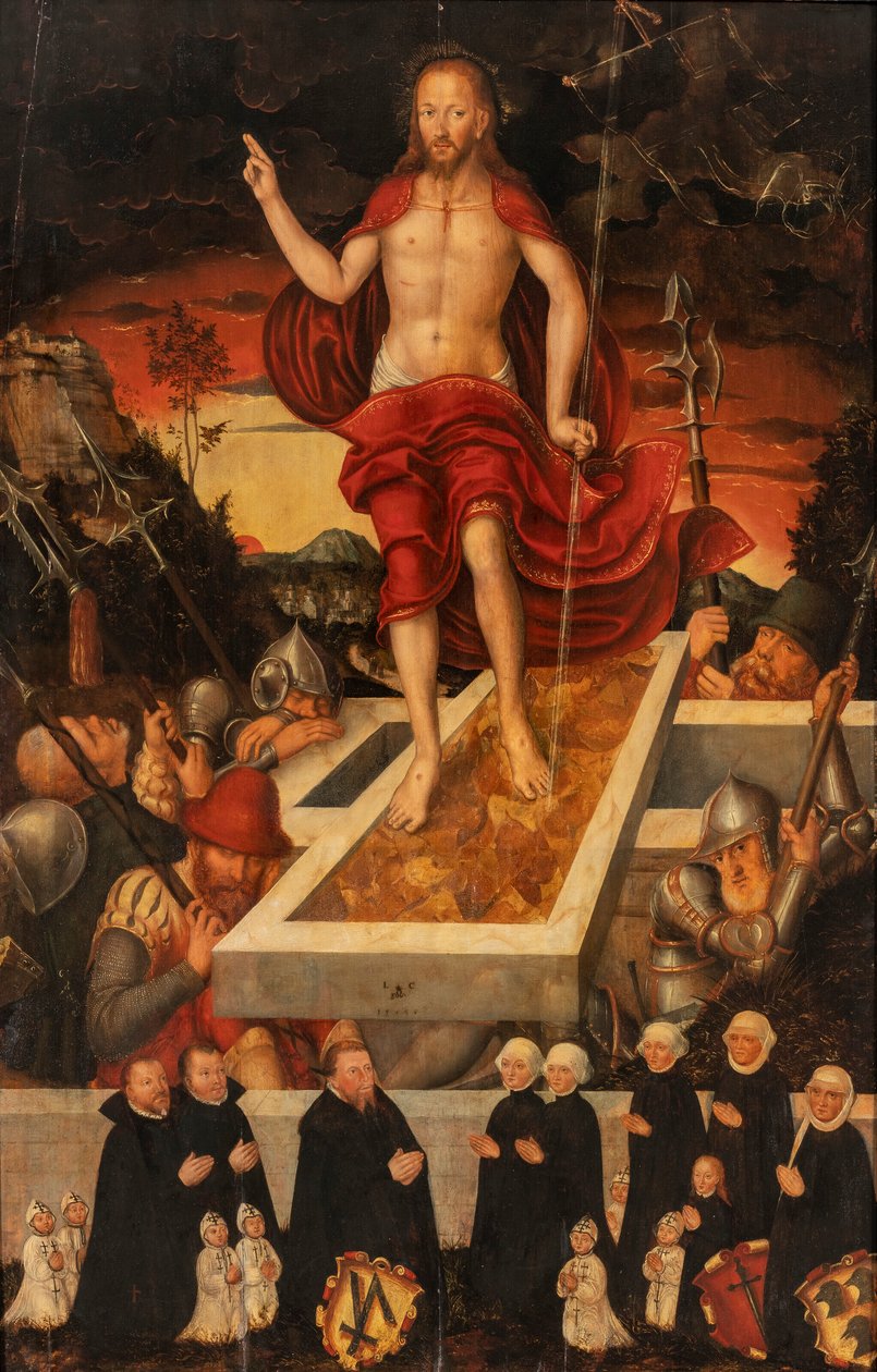 Duits: Auferstehung Christi De opstanding van Christus door Lucas Cranach the Younger