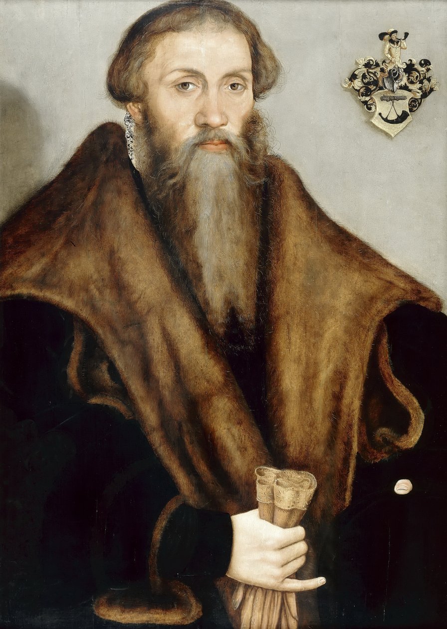Portret van de saxonische advocaat Leonhard Badhorn (1510-1587) door Lucas Cranach the Younger