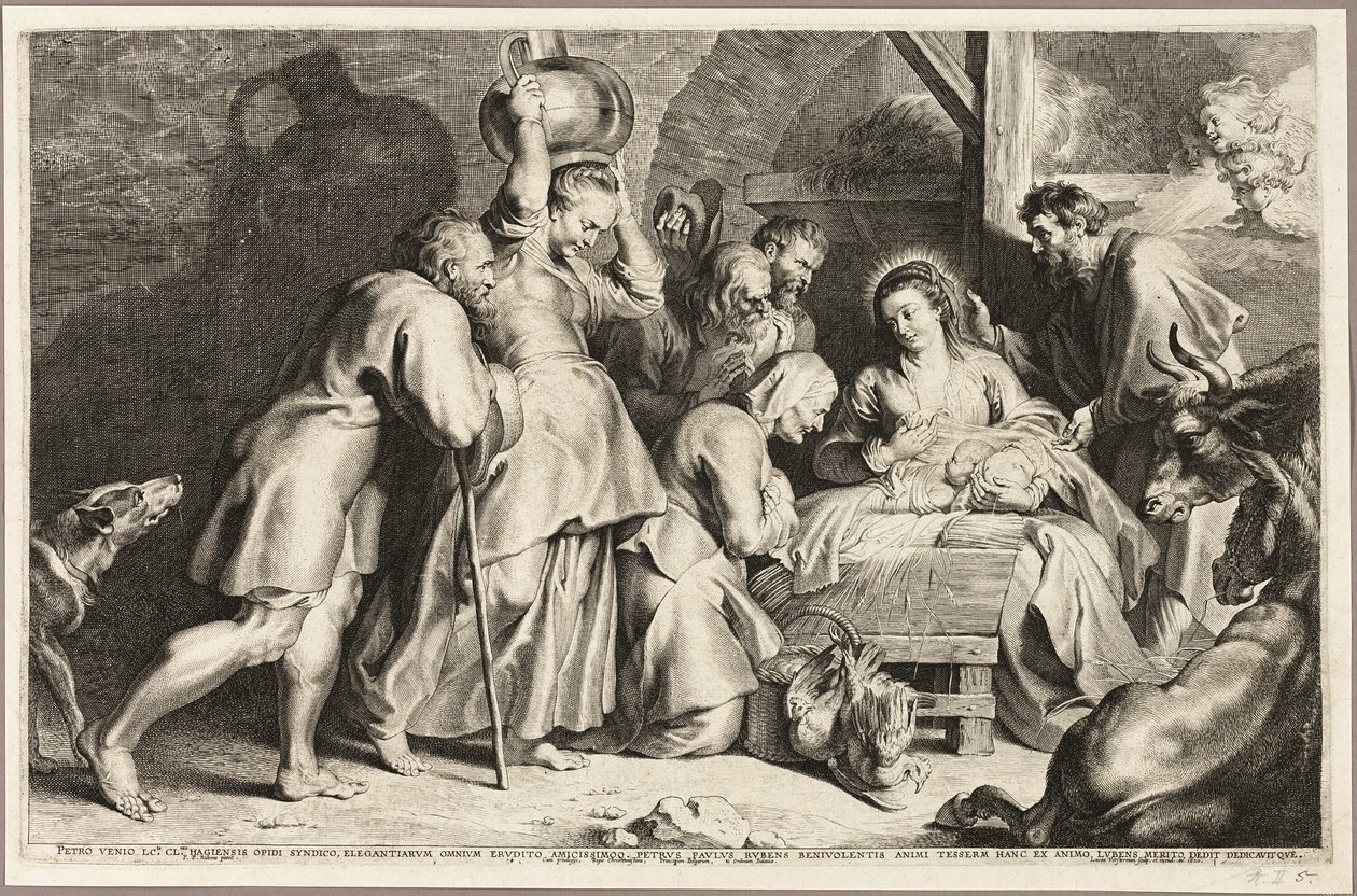 Aanbidding van de herders door Lucas Emil Vorsterman