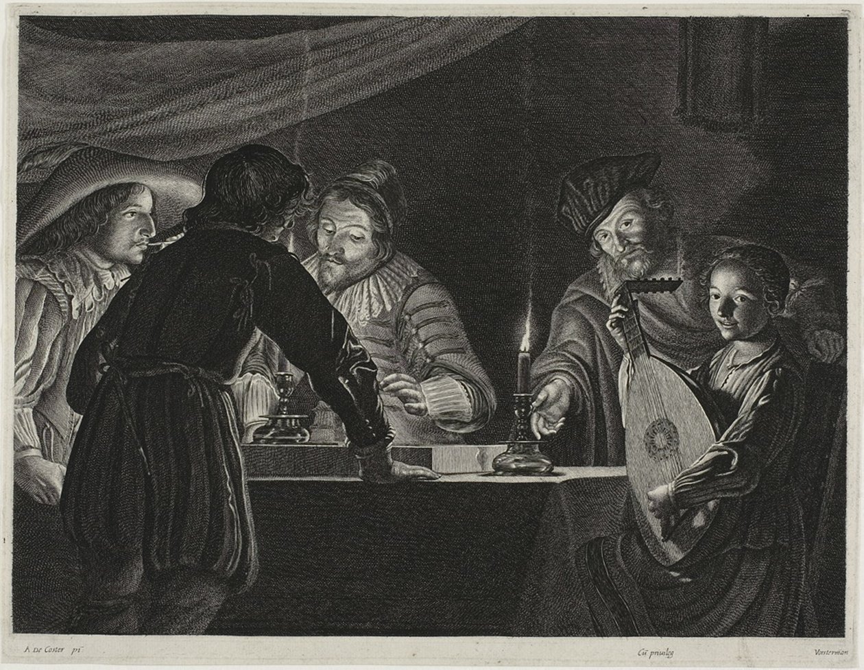Backgammonspelers door Lucas Emil Vorsterman