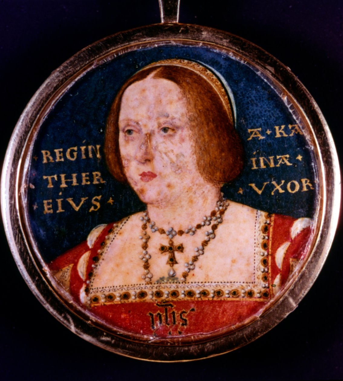 Catherine van Aragon, eerste vrouw van Hendrik VIII, ca. 1510-1533 door Lucas Horenbout