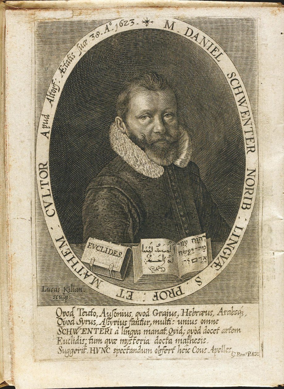Portret van Daniel Schwenter 1585-1636 door Lucas Kilian
