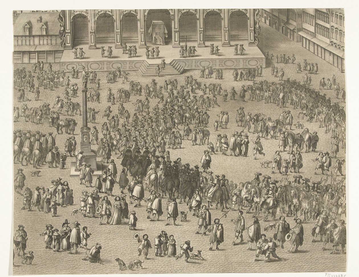 Proclamatie te Gent van Karel II van Spanje als graaf van Vlaanderen (blad 5), 1666 door Lucas Vorsterman (II)