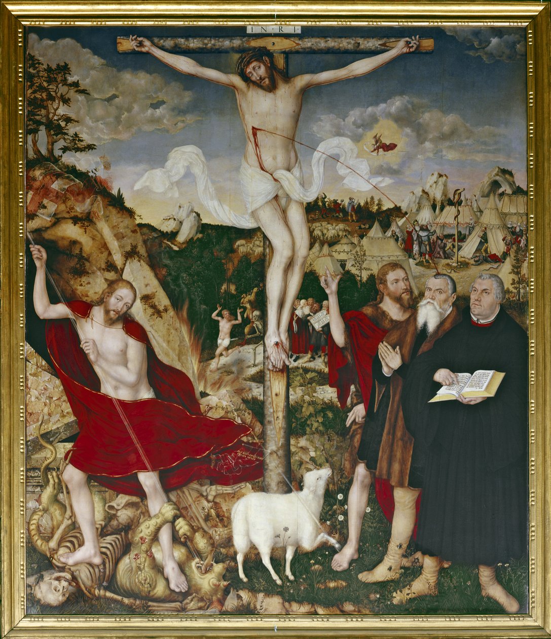 Christus aan het Kruis door Lucas the Elder Cranach