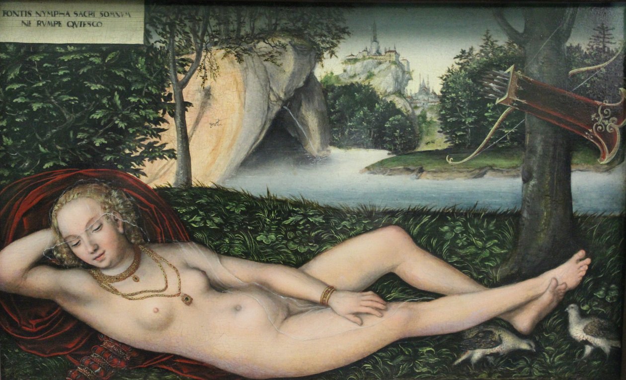 Nimf bij de bron, na 1537 (olieverf op eikenhout) door Lucas the Elder Cranach
