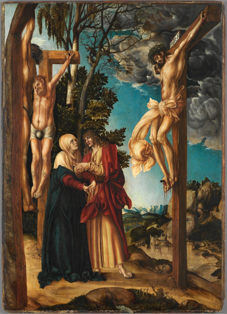 De Kruisiging door Lucas the Elder Cranach
