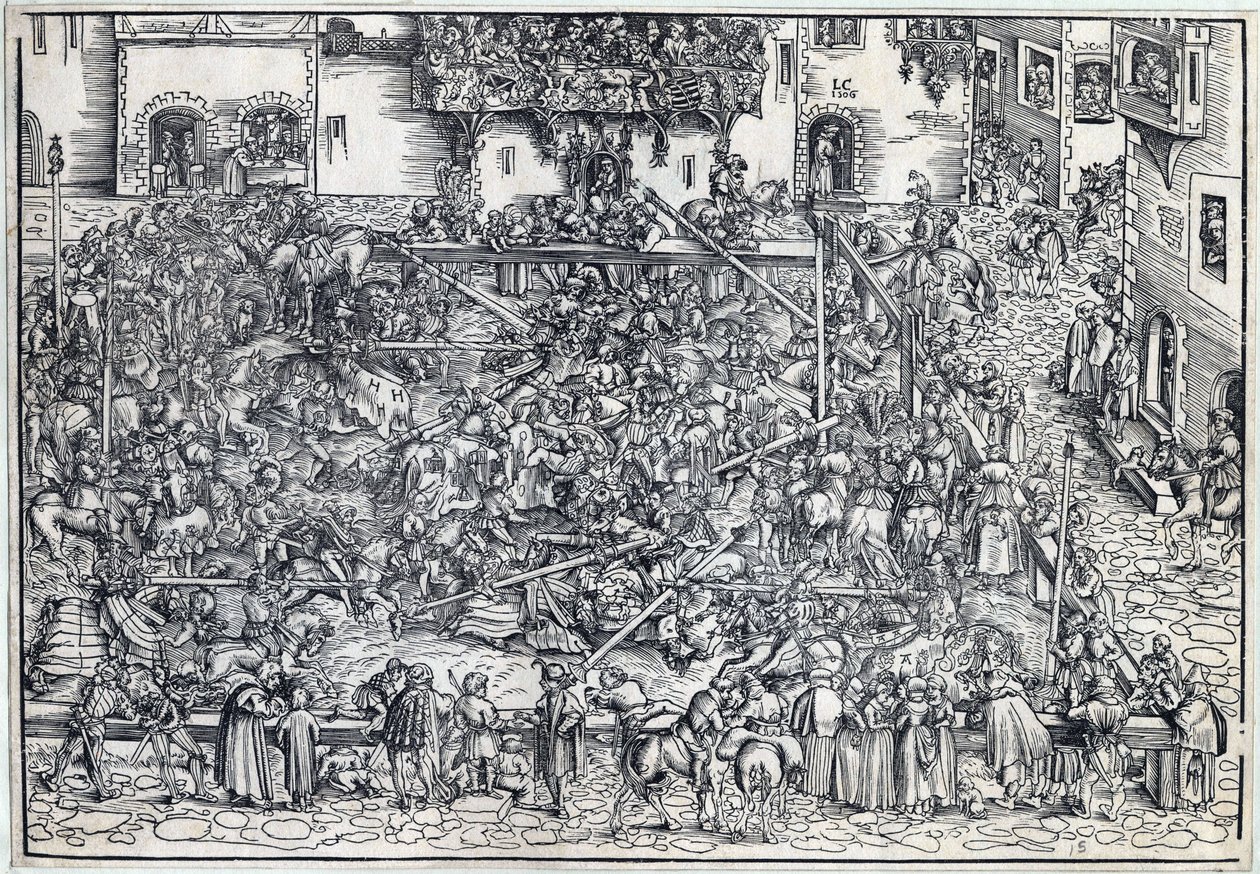 Toernooi door Lucas the Elder Cranach