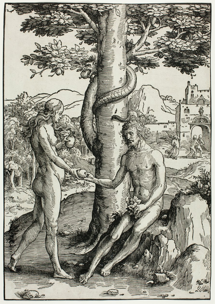 Adam en Eva (De zondeval) door Lucas van Leyden