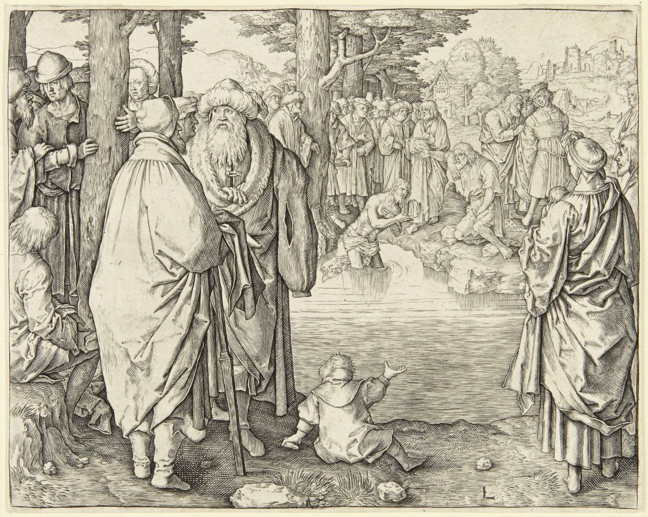 De doop van Christus door Lucas van Leyden