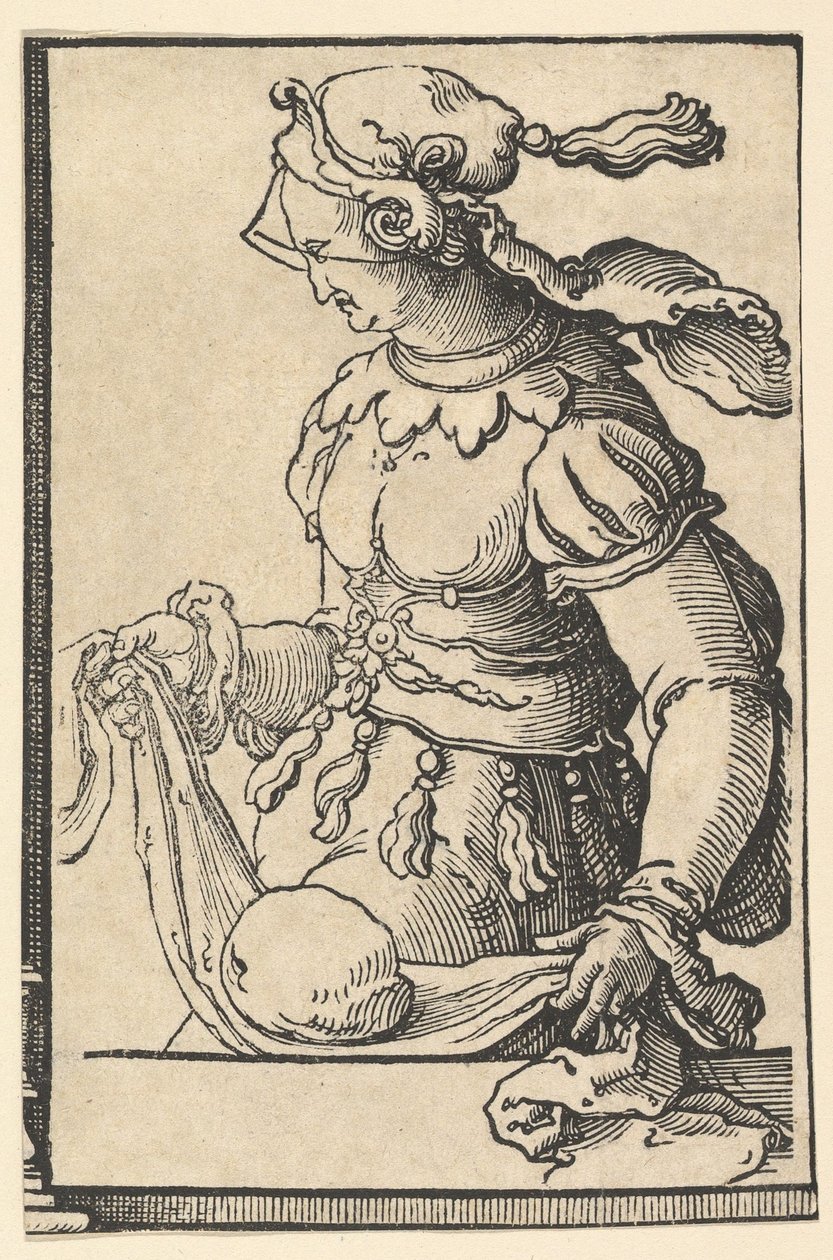 Cumeense Sibylle, uit de serie Sibyllen, ca. 1530 door Lucas van Leyden
