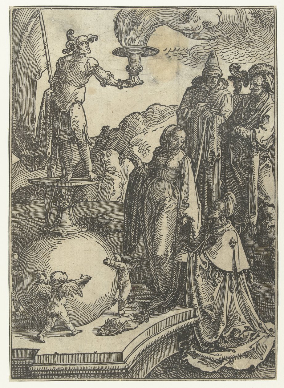 De afgoderij van Salomo door Lucas van Leyden