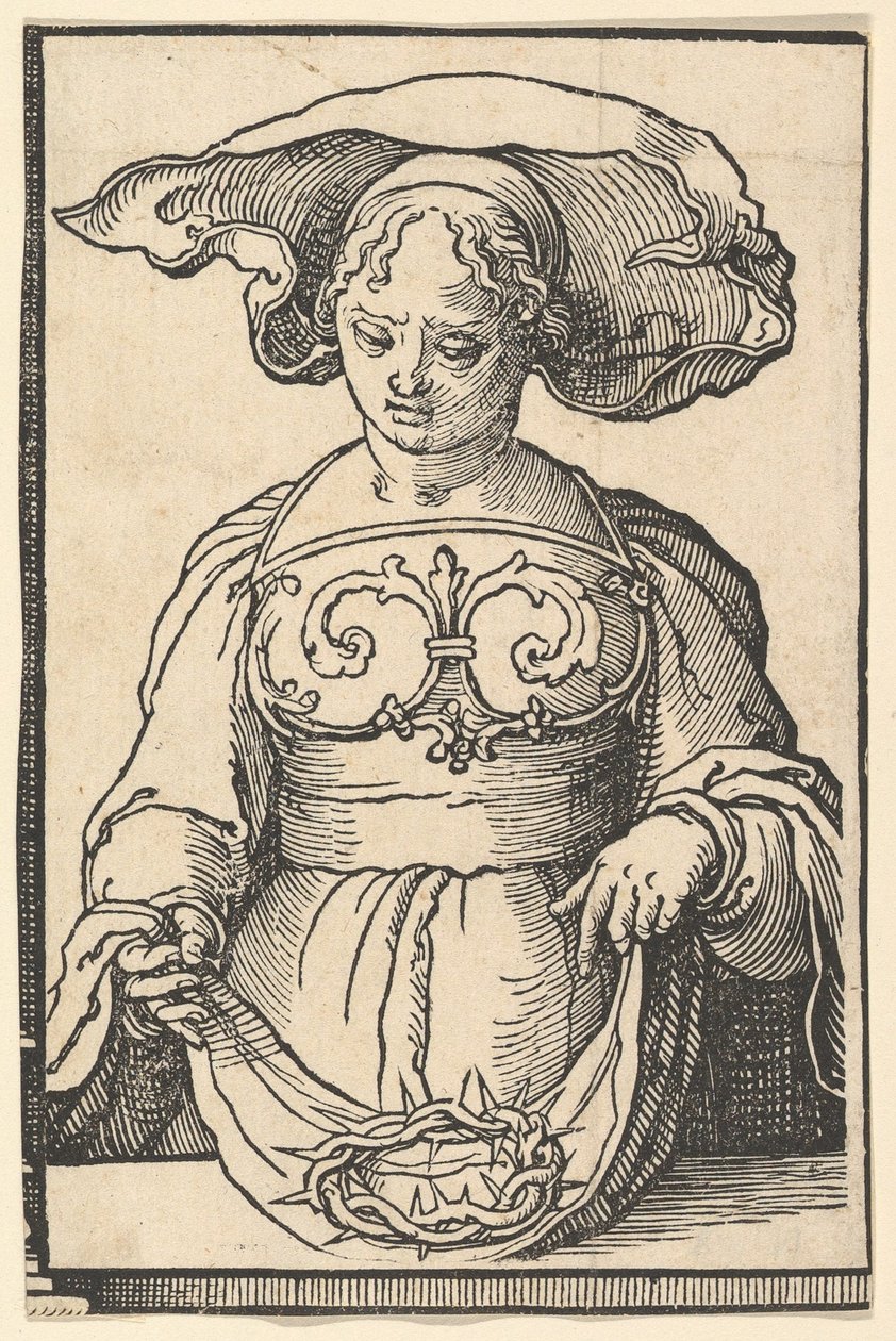 Delphische Sibylle, uit de serie van Sibyllen, ca. 1530 door Lucas van Leyden