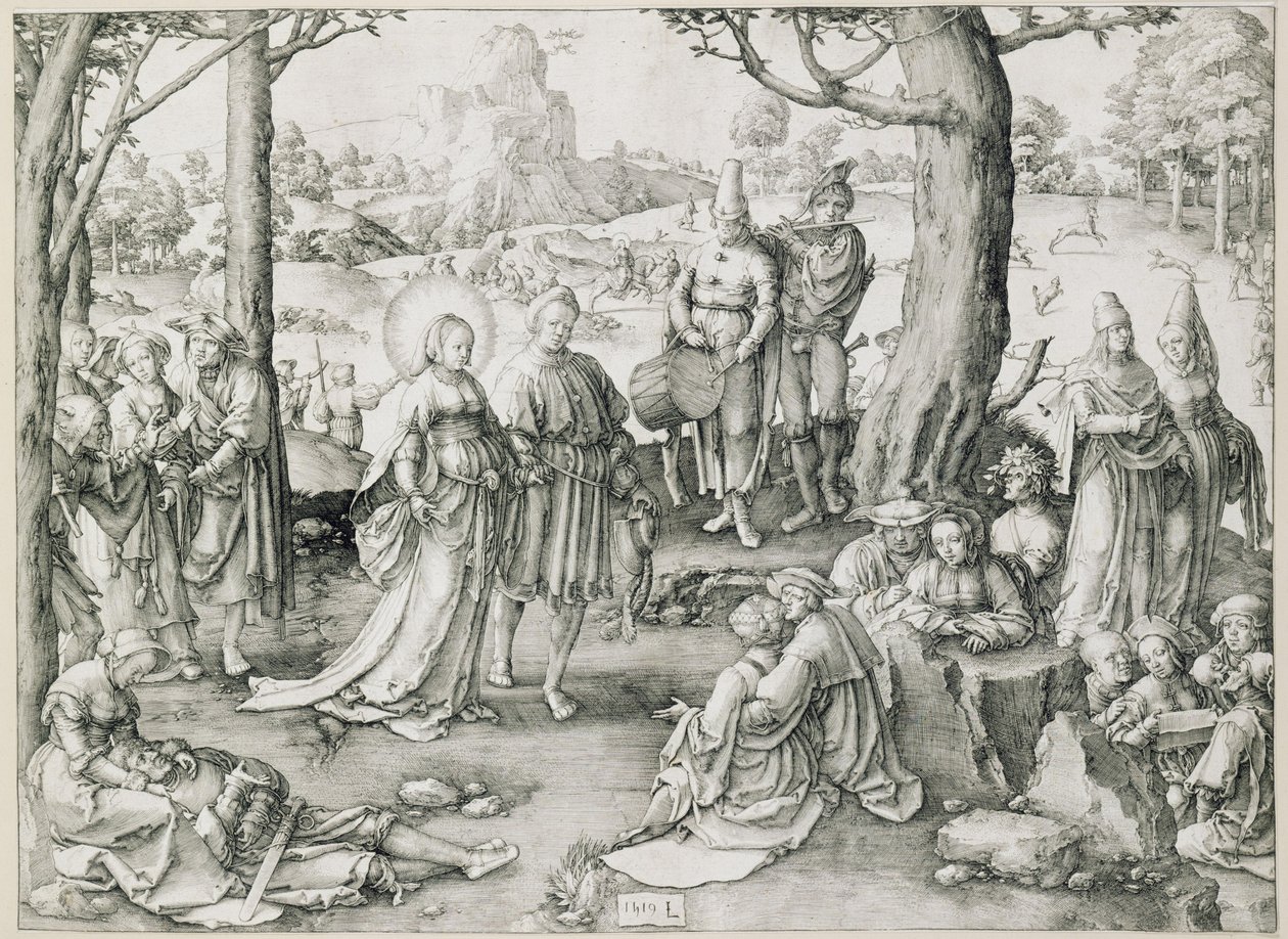De dans van Maria Magdalena door Lucas van Leyden