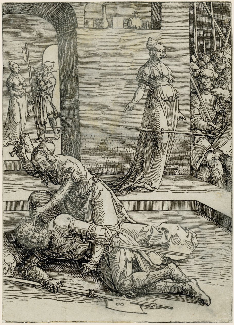 Jaël doodt Sisera door Lucas van Leyden