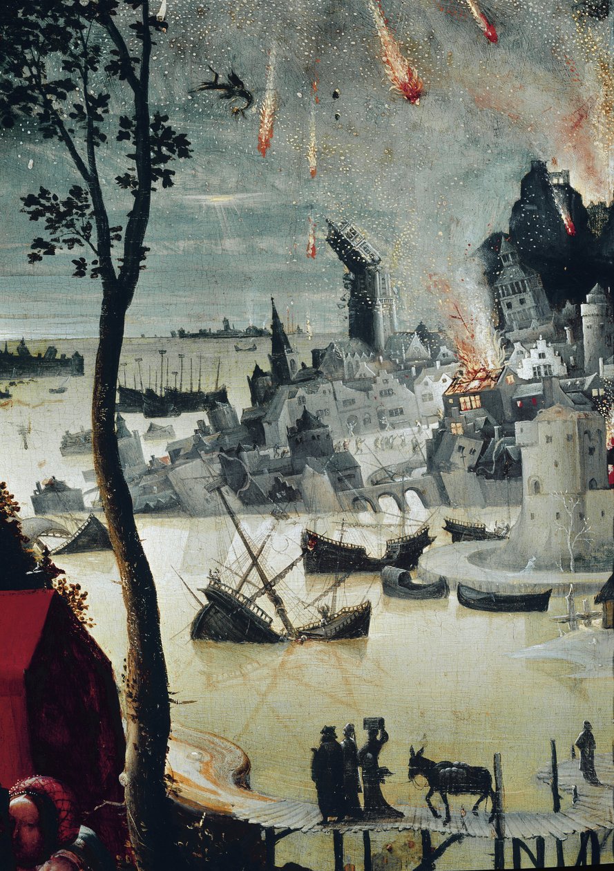 Lot en zijn dochters (detail) door Lucas van Leyden