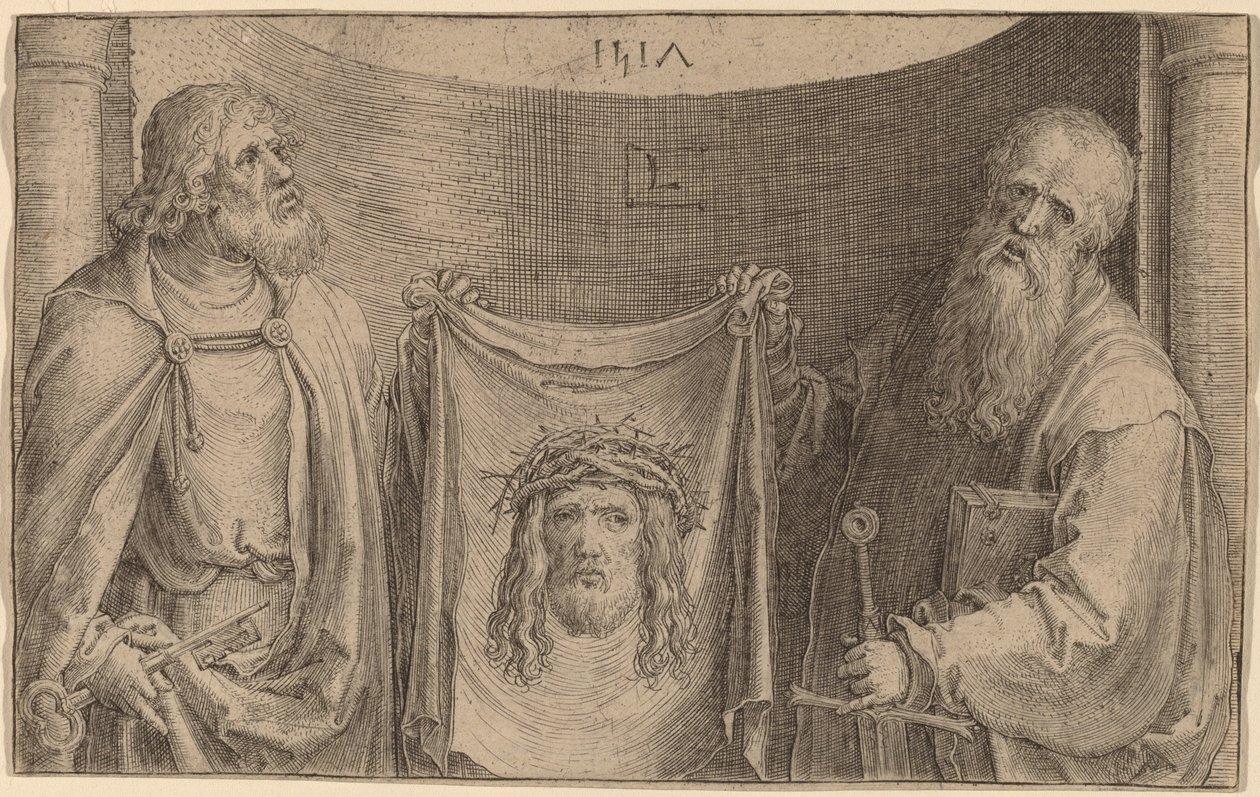 Heiligen Petrus en Paulus met de Vernicle door Lucas van Leyden