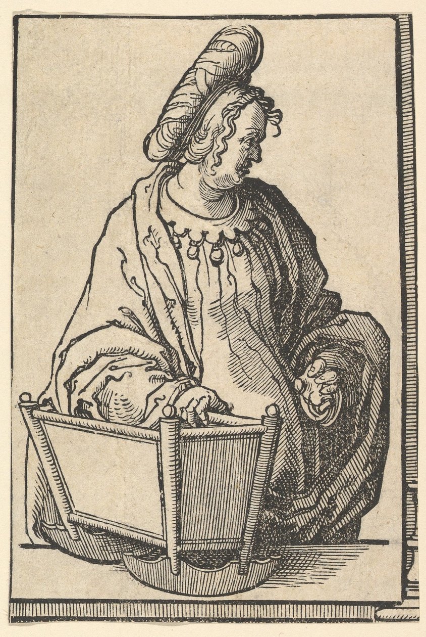 Samaritaanse Sibylle, uit de serie van Sibyllen, ca. 1530 door Lucas van Leyden