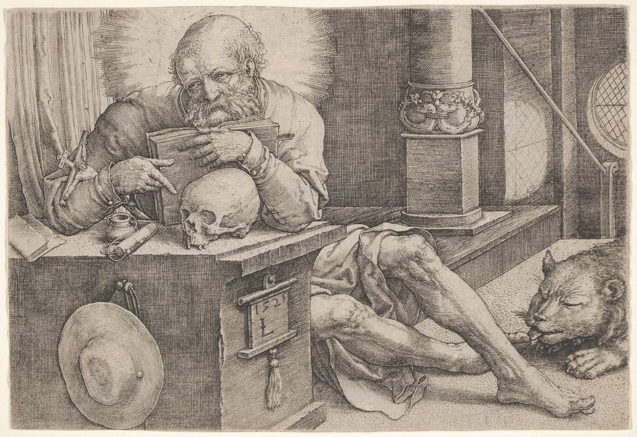 Sint-Hiëronymus door Lucas van Leyden