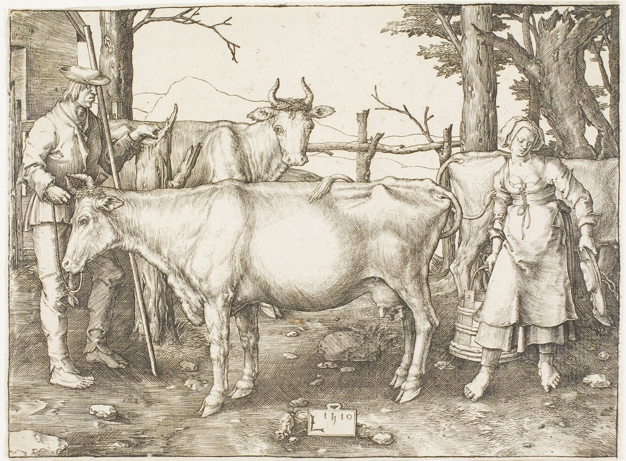 Het melkmeisje door Lucas van Leyden