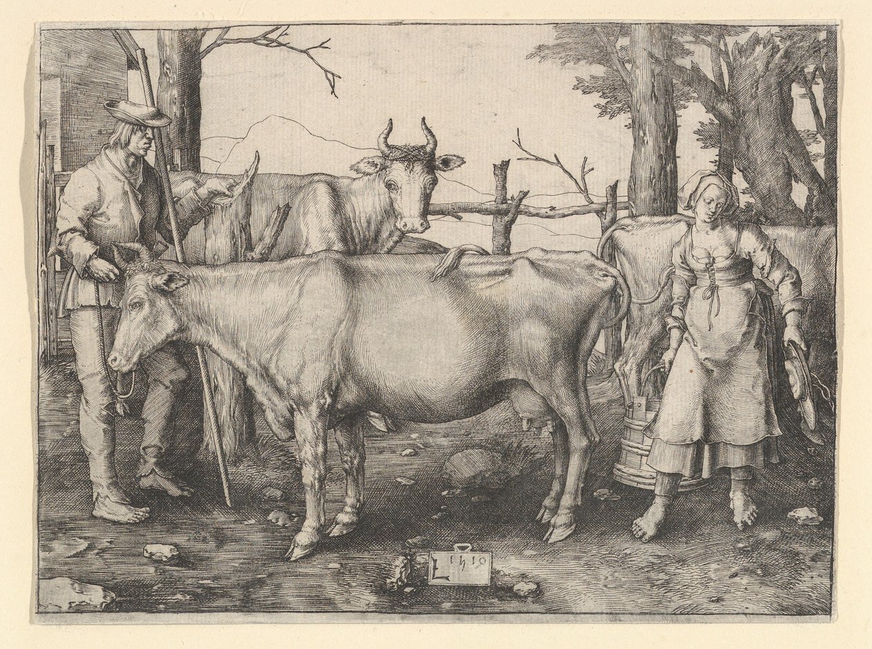 De melkmeid door Lucas van Leyden