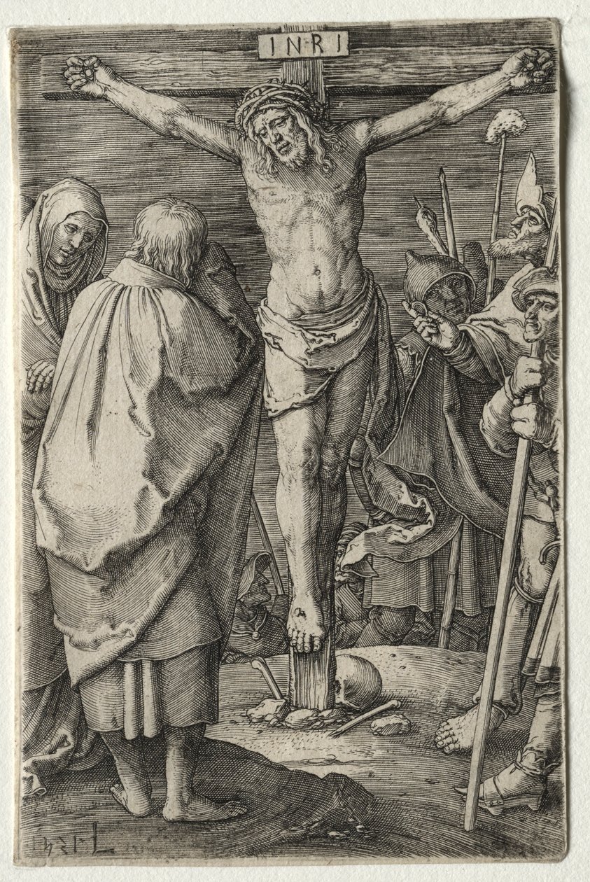 De Passie: De Kruisiging, 1521 door Lucas van Leyden