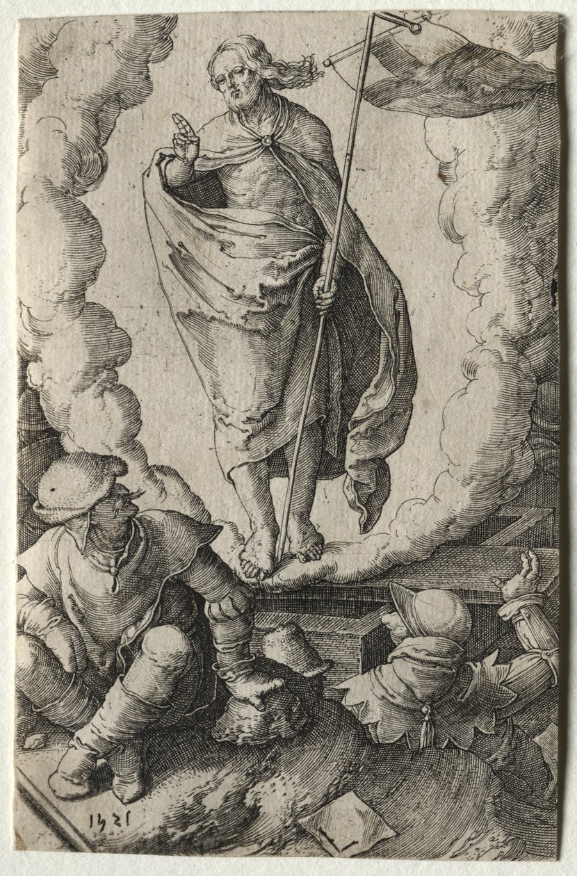 De Passie: De Opstanding, 1521 door Lucas van Leyden