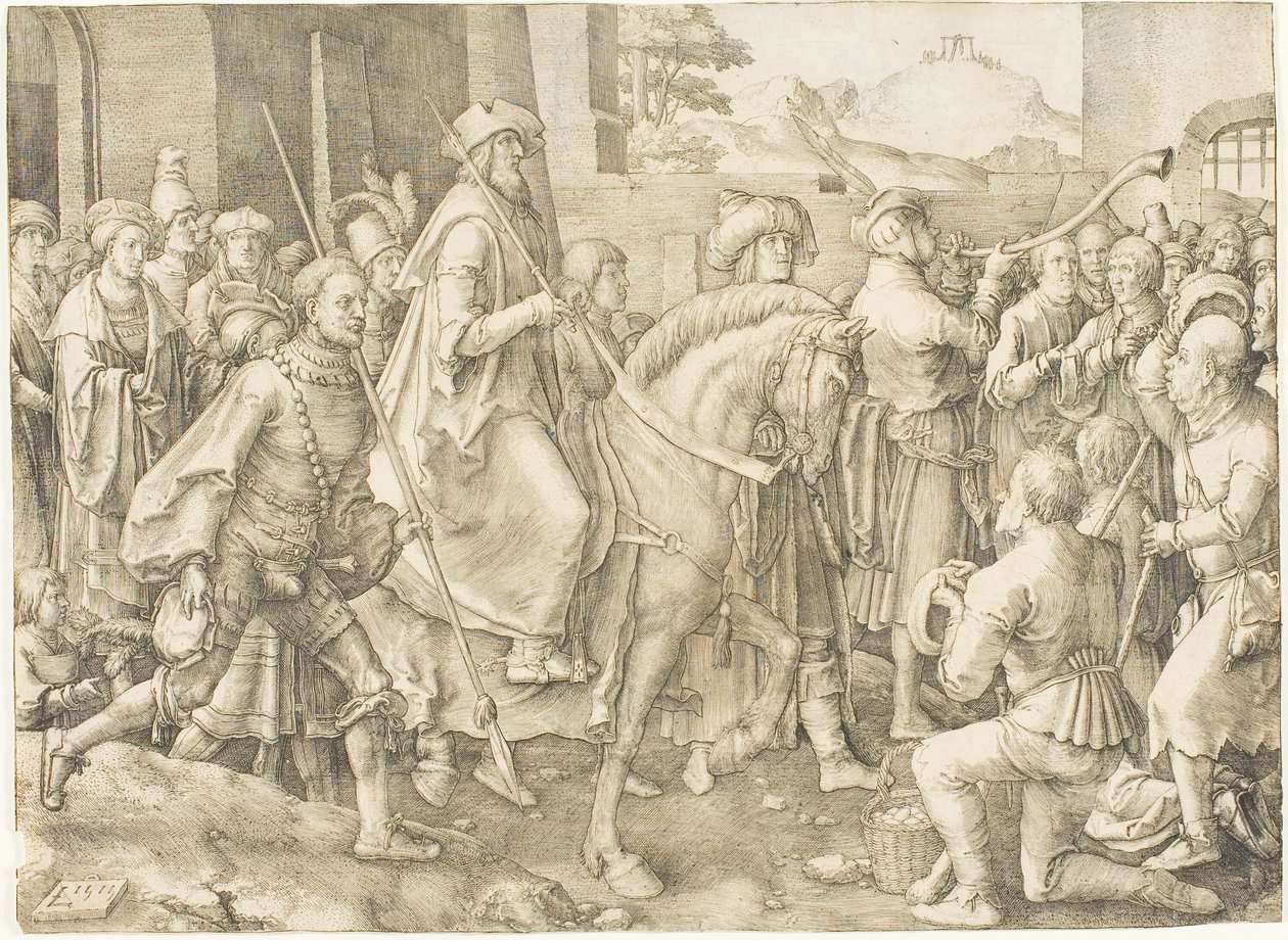 De Triomf van Mordechai door Lucas van Leyden