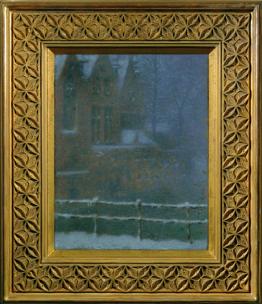 Brugge in de sneeuw door Lucien Levy-Dhurmer