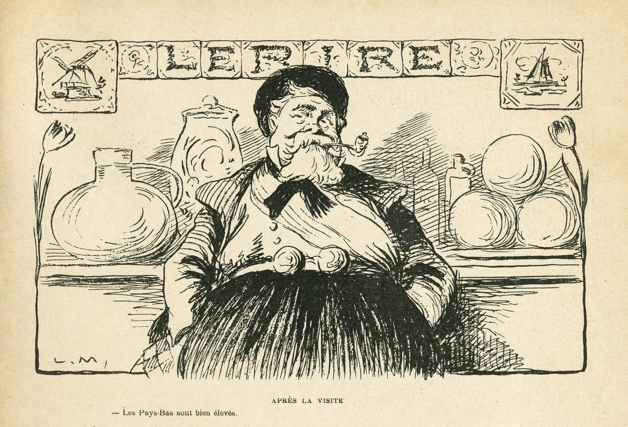Illustratie in Le Rire, 08/06/12 - Na het bezoek van de President - Fallieres Armand (1841-1931) door Lucien Metivet