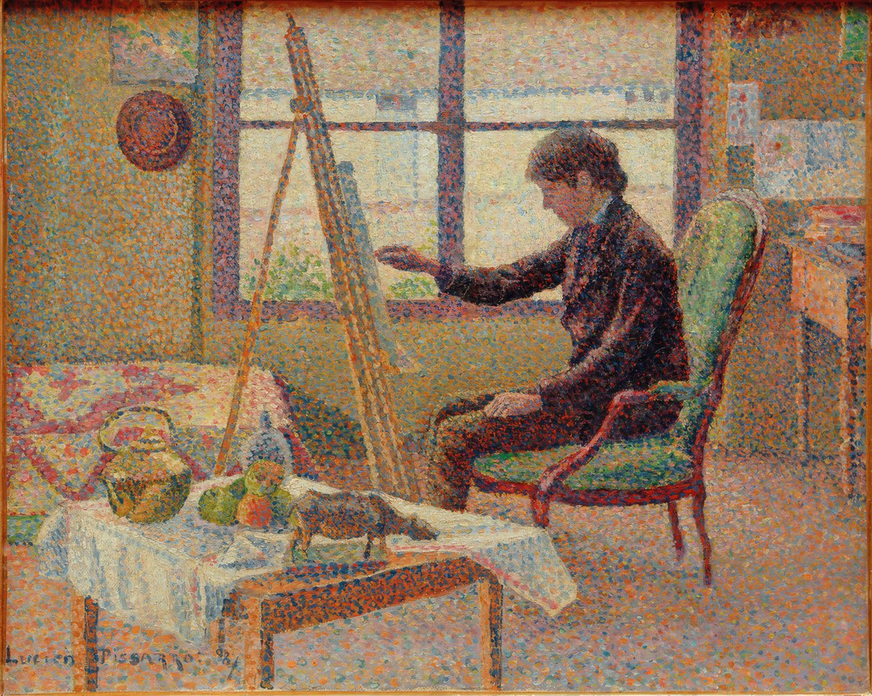 Het atelier van de kunstenaar – Portret van de broer door Lucien Pissarro