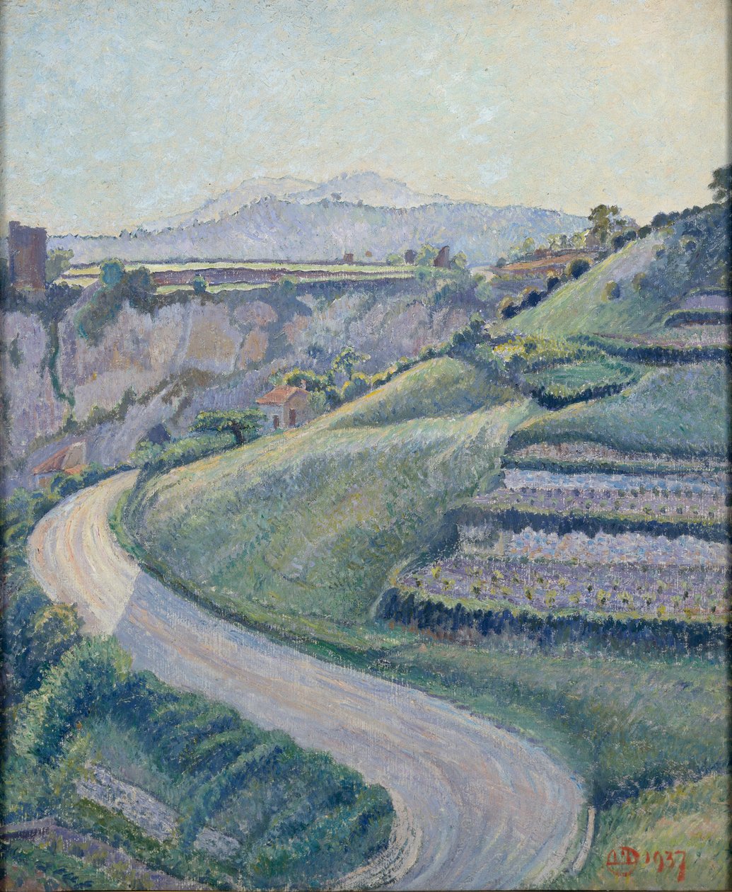 La Nouvelle Route, Cotignac door Lucien Pissarro