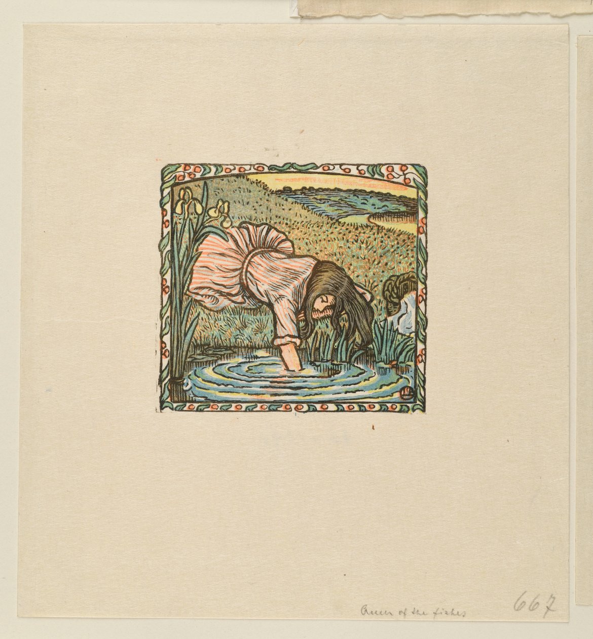 Koningin van de vissen door Lucien Pissarro
