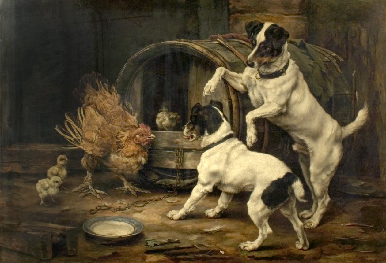 Een Zorgelijk Moment, 1895 door Lucy Ann Leavers
