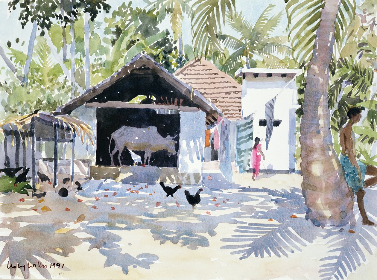 De Achterwateren, Kerala, India, 1991 door Lucy Willis