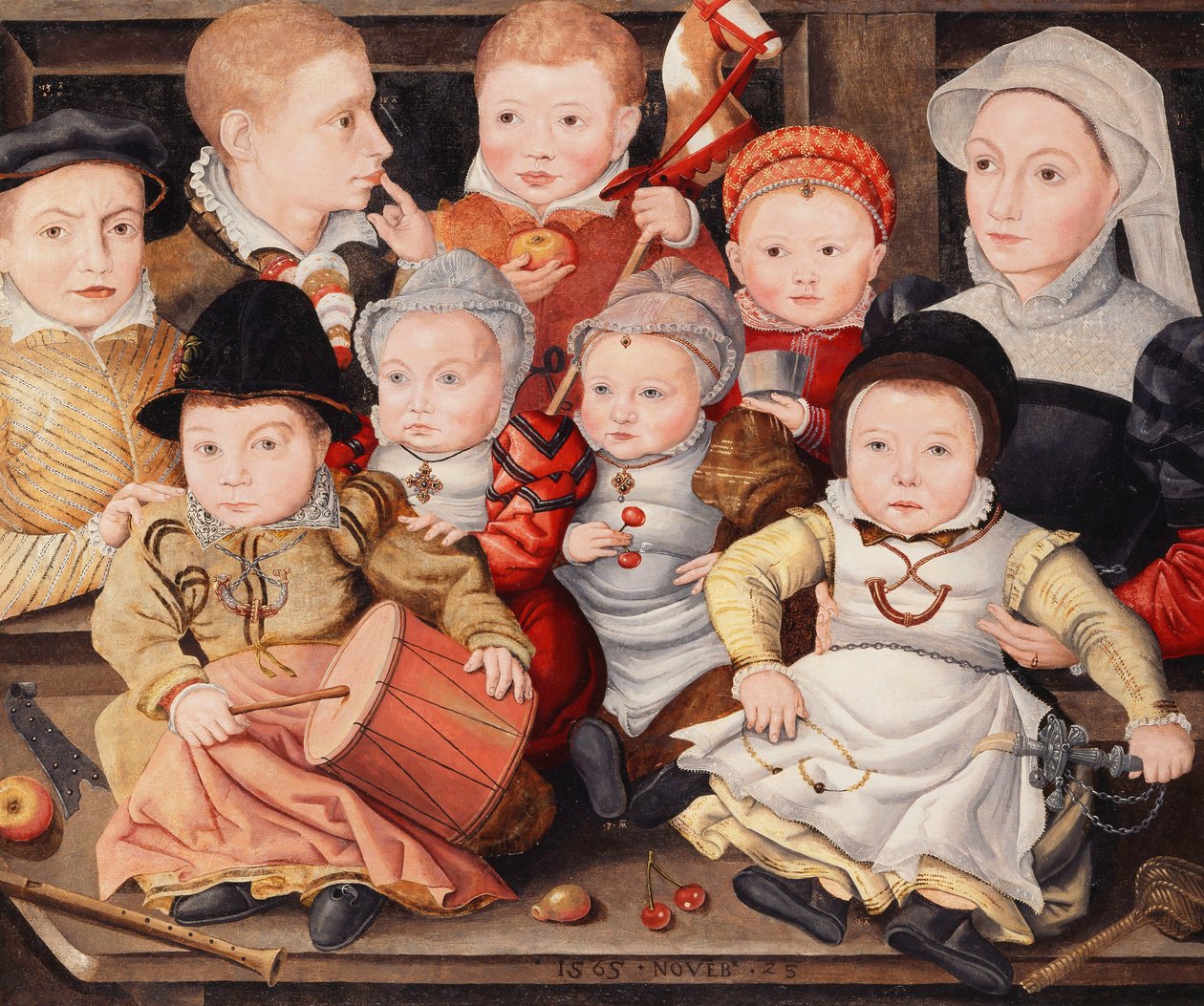 Groepsportret van kinderen, 1565 door Ludger Tom the Younger Ring