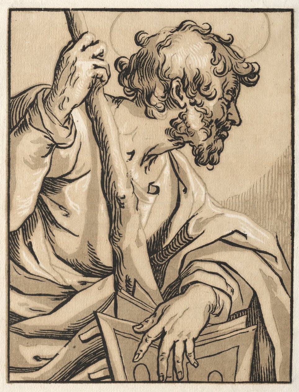 Christus en de apostelen: St. Judas Thaddeus (met de knuppel) door Ludolph Büsinck