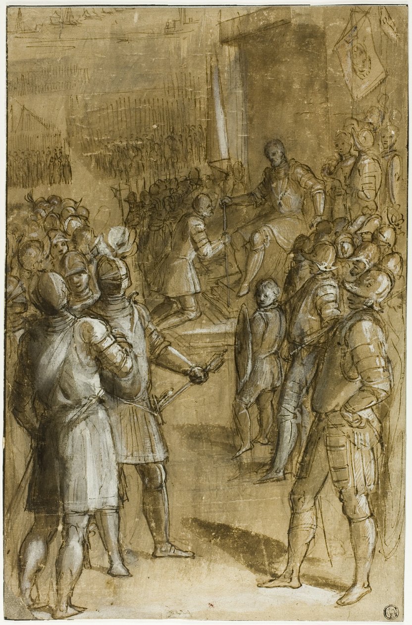 Studie voor Cosimo I Reorganisatie van de Toscaanse troepen door Ludovico Buti