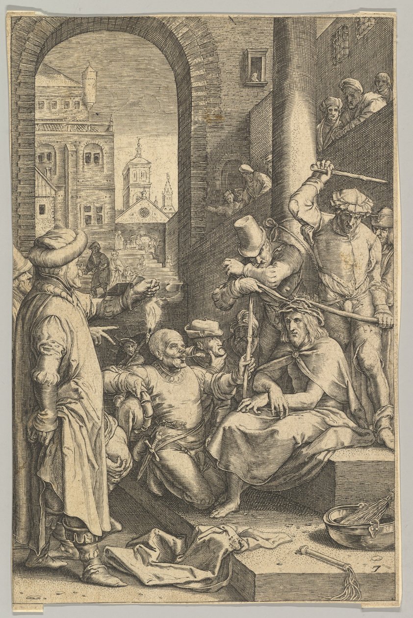 De Kroning met Doornen, uit De Passie van Christus, ca. 1623 door Ludovicus Siceram