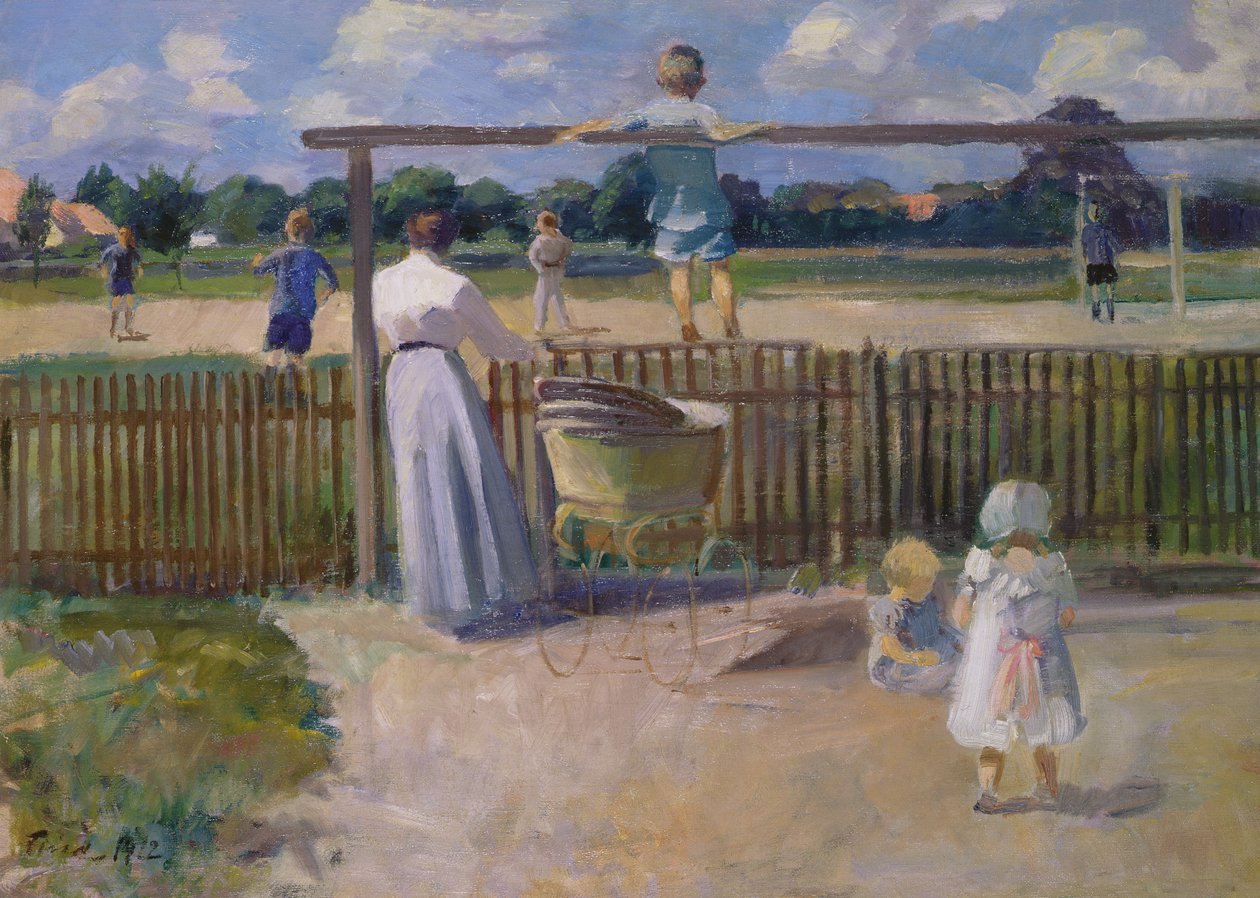 De voetbalwedstrijd, 1912 door Ludvig Find