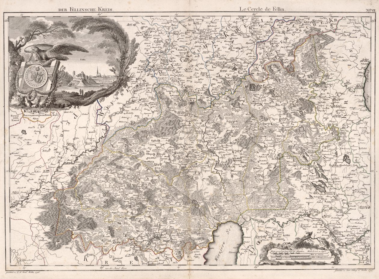 De Fellinsche Kreis; Le Cercle de Felllin door Ludvig August; Hartknoch Mellin