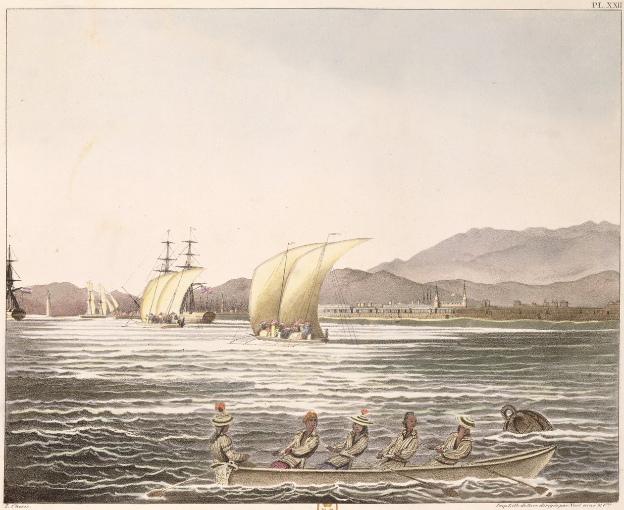 Uitzicht op Manilla, Filippijnen, 1826 door Ludwig Choris