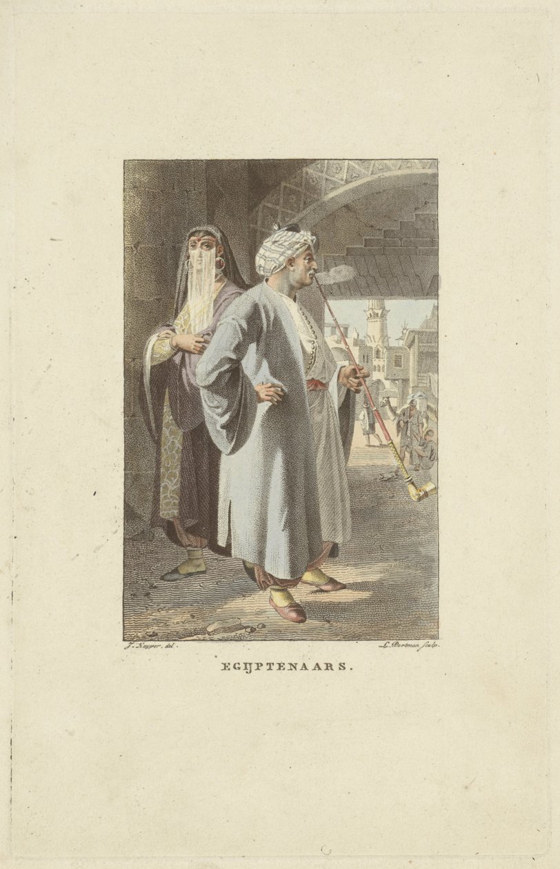 Bewoners van Egypte door Ludwig Gottlieb Portman