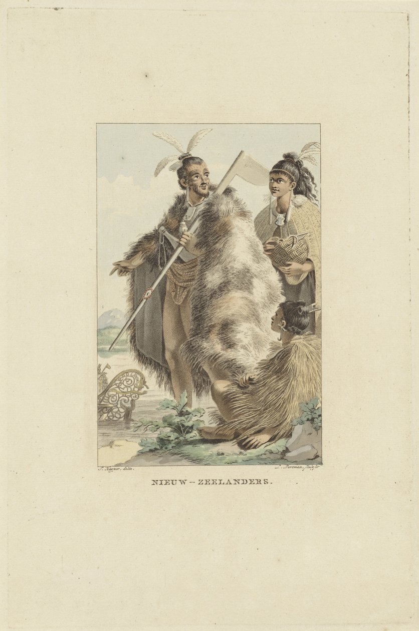 Bewoners van Nieuw-Zeeland door Ludwig Gottlieb Portman