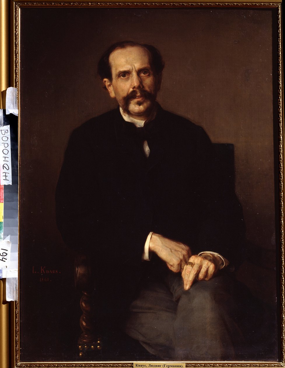 Portret van een man door Ludwig Knaus