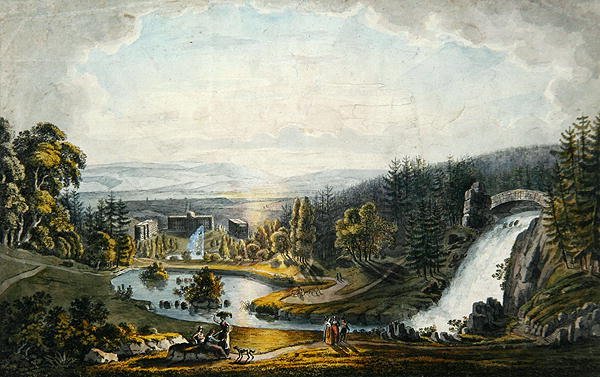 Uitzicht op kasteel Weissenstein door Ludwig Philipp Strack