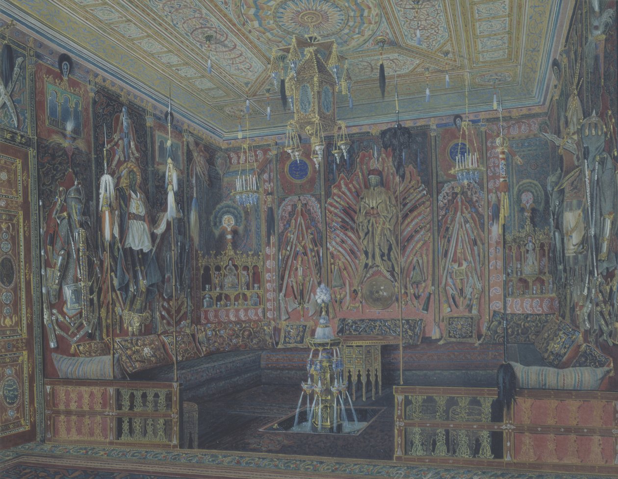 De Aziatisch-Turkse kamer in het Grote Paleis in Tsarskoye Selo door Ludwig Premazzi