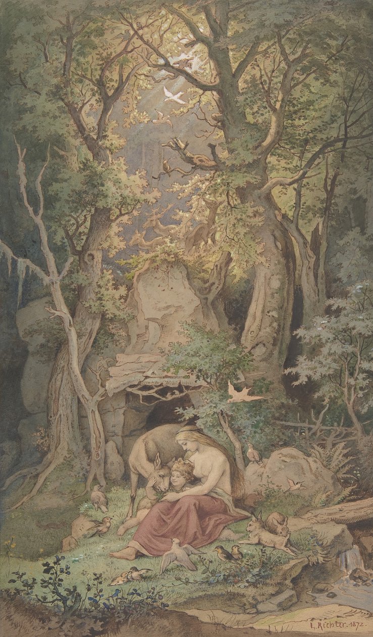 Genoveva door Ludwig Richter
