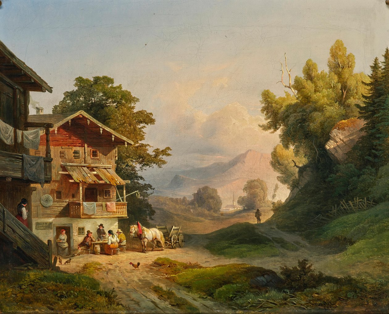 Ludwig Schuster middagrust 1852 door Ludwig Schuster