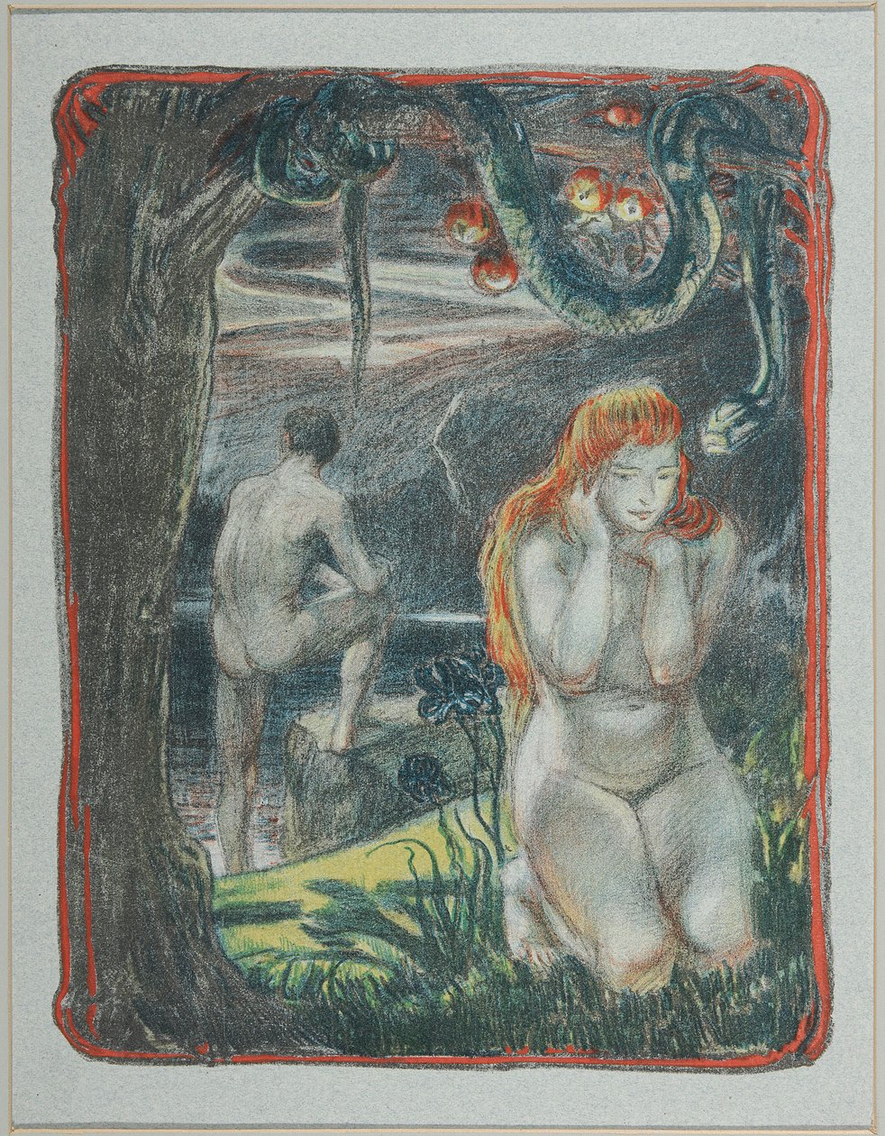 Adam en Eva door Ludwig von Hofmann